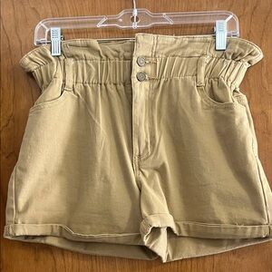 American Bazi High-Waisted Tan Shorts